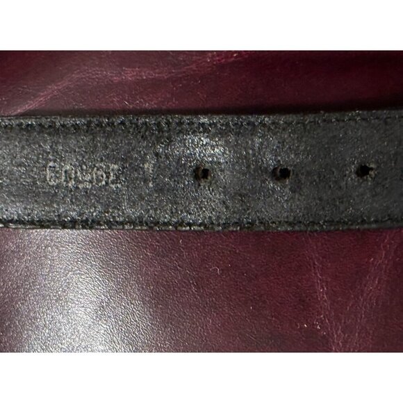 Vintage BRIGHTON Women's Black Leather Concho Belt 1995 Large Up To 34 InchWaist - Picture 16 of 16